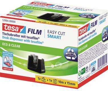 tesa Tischabroller ecoLogo Smart 53904-00000 schwarz +Klebefilm