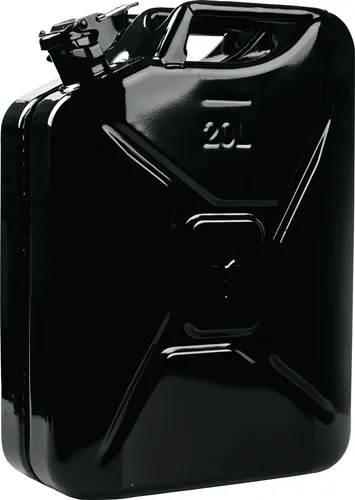 Kraftstoffkanister 20l Schwarz RAL 9005 Stahlbl.0,9mm L345xB165xH470mm VALPRO