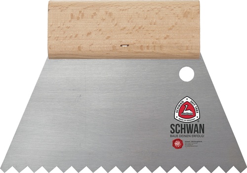 Kleberspachtel Länge 180 mm Breite 180 mm gehärteter Stahl Holzleiste SCHWAN