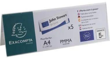 Exacompta Tischnamensschild 84358D PMMA 300x105mm 5St.
