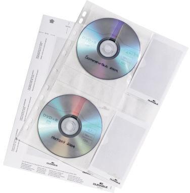 DURABLE CD/DVD Hülle COVER M 522219 PP transparent 5 St./Pack.