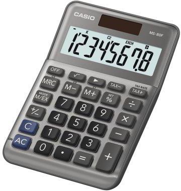 CASIO Tischrechner MS-80F 8stellig Solar/Batterie gr