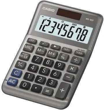 CASIO Tischrechner MS-80F 8stellig Solar/Batterie gr