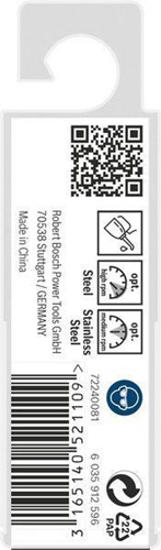 Bosch Metallbohrer PRO Stainless Steel Arbeits-L.30mm D.2,5mm L.57mm 10St.
