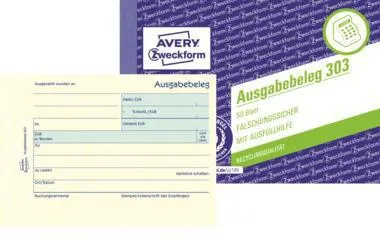 Avery Zweckform Ausgabebeleg 303 DIN A6 quer 50Blatt gelb