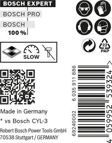 Bosch Steinbohrer Expert CYL-9 MultiConstruction Arbeits-L.50mm D.5,5mm L.85mm 10 St.