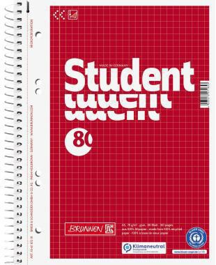 BRUNNEN Collegeblock 106787201 DIN A5 80Blatt kariert