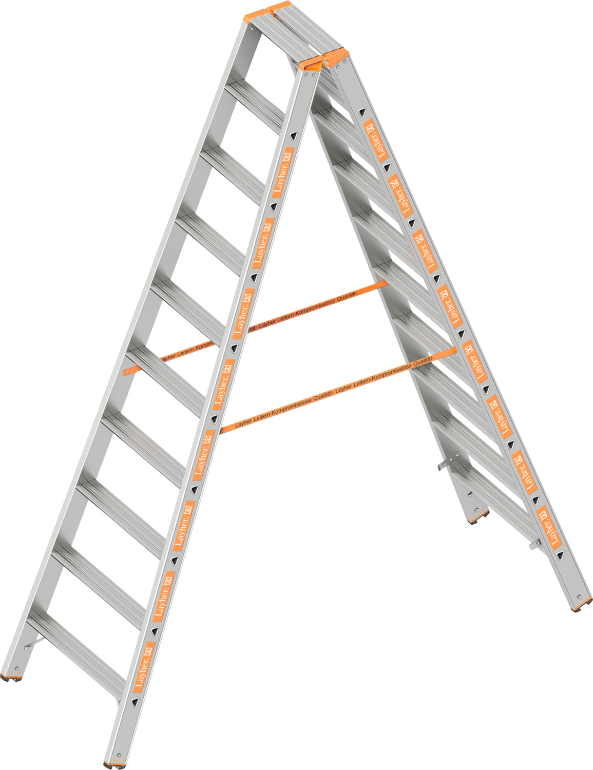 Layher Stufenstehleiter TOPIC 1043 2x10 Stufen
