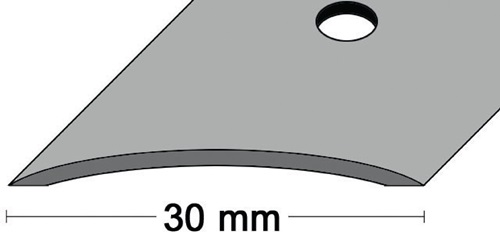 Teppichschiene mittig gelocht PG