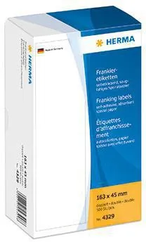 HERMA Frankieretikett 4329 163x45mm doppelt weiß 500 St./Pack.