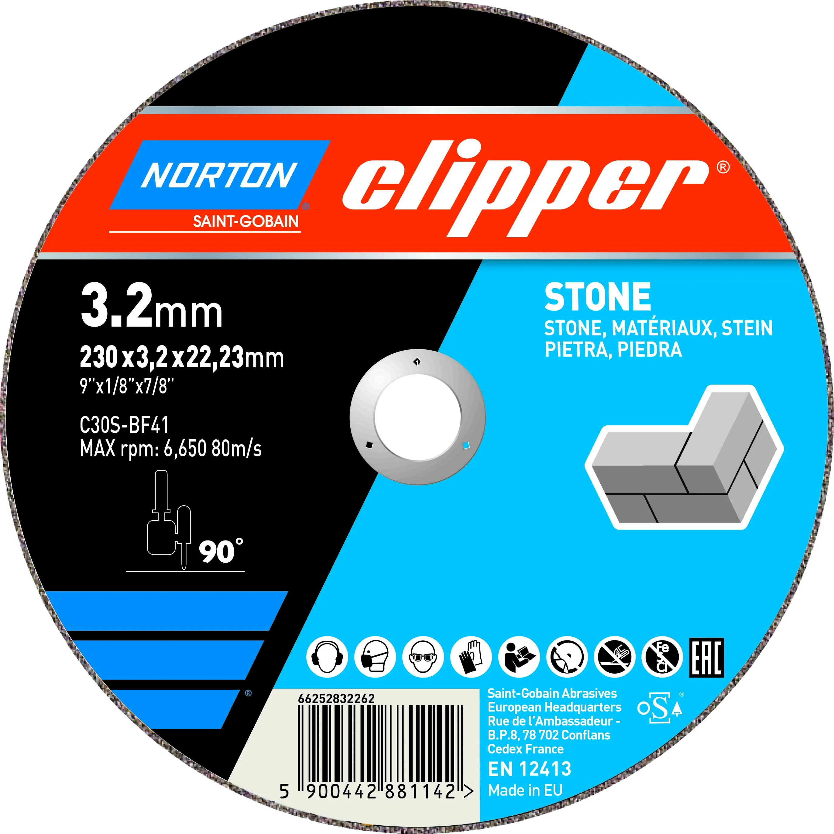 Norton Clipper Trennscheibe Stein Typ 41