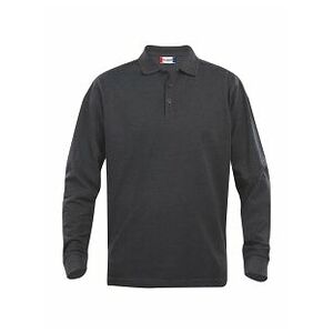 CLIQUE Langarm Polo-Shirt Classic Lincoln, anthrazit-meliert,  XL