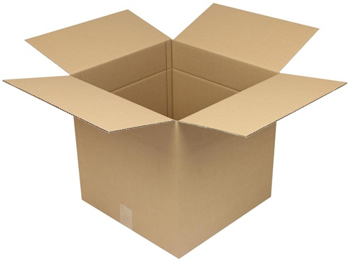Faltkarton 1-wellig Maße 400x400x400 mm Qualität 1.30 C braun TRANSPAK