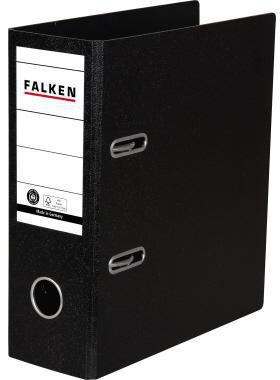 Falken Ordner S80 11285830 DIN A5 hoch 80mm Hartpappe schwarz