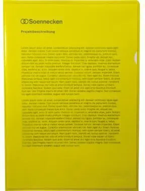 Soennecken Sichthülle 1512 DIN A4 PP gelb 100 St./Pack.