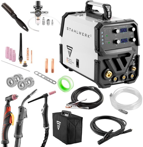 Inverterschweißgerät CTM-250 ST luftg.3m Einzelgerät m.Zub.STAHLWERK