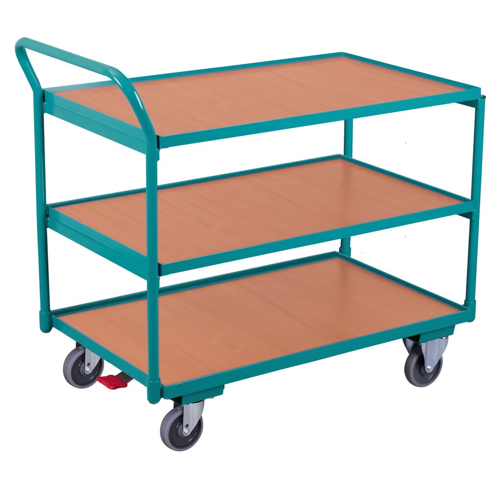 Tischwagen Ameise®, hochstehender Bügel, 3 Etagen à 1.000 x 600 mm