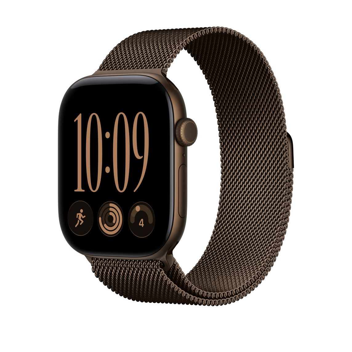 Apple Milanaise Armband, Dunkelbronze, 46mm, M/L