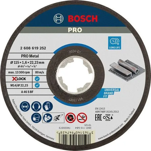 Bosch Trennscheibe PRO Metal D.115mm Dicke 1,6mm gerade X-LOCK