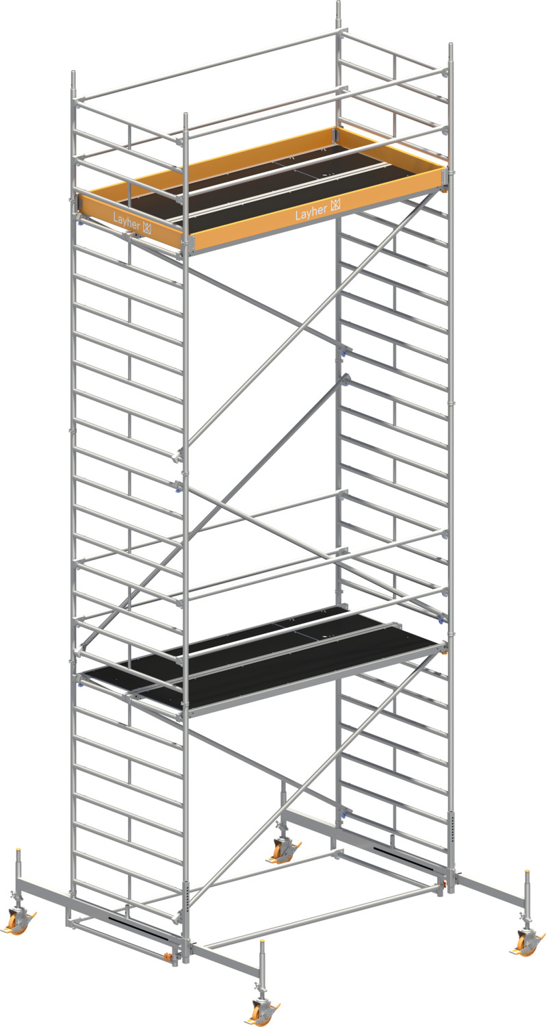 Layher Fahrgerüst Uni Breit Typ: 2106 | SH: 6,38 m / AH: 8,38 m