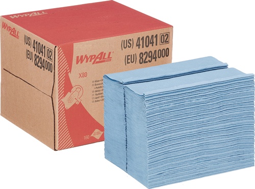 Wischtuch WypAll® X80 8294 L.ca.427 mmxB.ca.282mm blau 1-lagig Box WYPALL