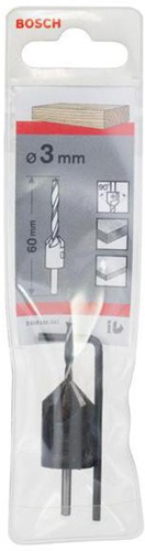 Bosch Holzspiralbohrer D.3mm Außen-D.16mm m.90Grad-Senker