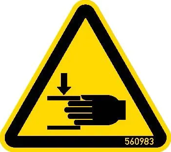 Krause Warnschild "Handverletzung" (5 Stück)
