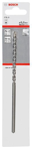 Bosch Betonbohrer Silver Percussion CYL-3 D.5,5mm Arbeits-L.90mm L.150mm