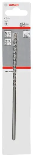 Bosch Betonbohrer Silver Percussion CYL-3 D.5,5mm Arbeits-L.90mm L.150mm