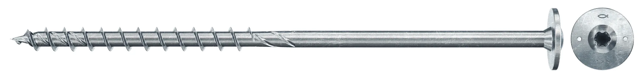 fischer PowerFast FPF II WTP 10,0 x 220 BC 50 Tellerkopf mit Innenstern TX Teilgewinde galvanisch verzinkt blau passiviert