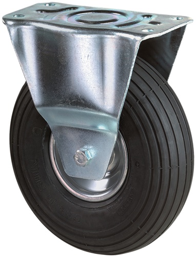 Luftrad Bockrolle mit Anschraubplatte Rillenprofil BS ROLLEN