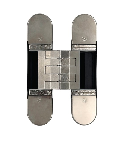 verdecktl.Objektband Hide 3D130-80 vernickelt,glänzend Bandh130mm Bel.-W80kg BSW