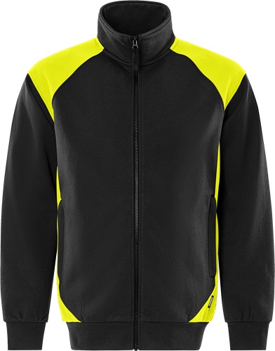 FRISTADS Sweatjacke 7248 GSM Gr.3XL Schwarz/Gelb