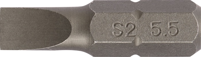 Bit f.Schlitzschrauben 6,5mm L.25mm 1/4 Zoll C6,3 Schneidenstärke 1,2mm TECWERK