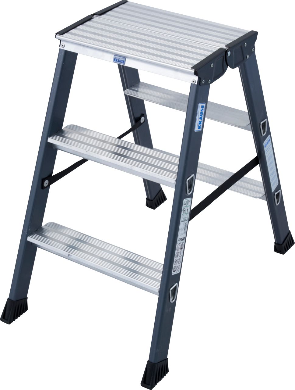 Krause MONTO SePro D Stufen-DoppelLeiter eloxiert 2x3 Stufen