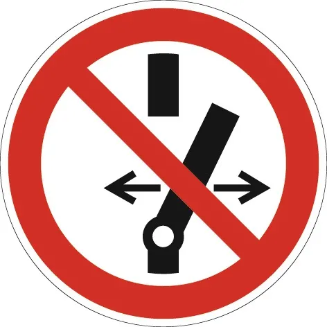 Verbotszeichen ASR A1.3/DIN EN ISO 7010 Schalten verboten Ku.