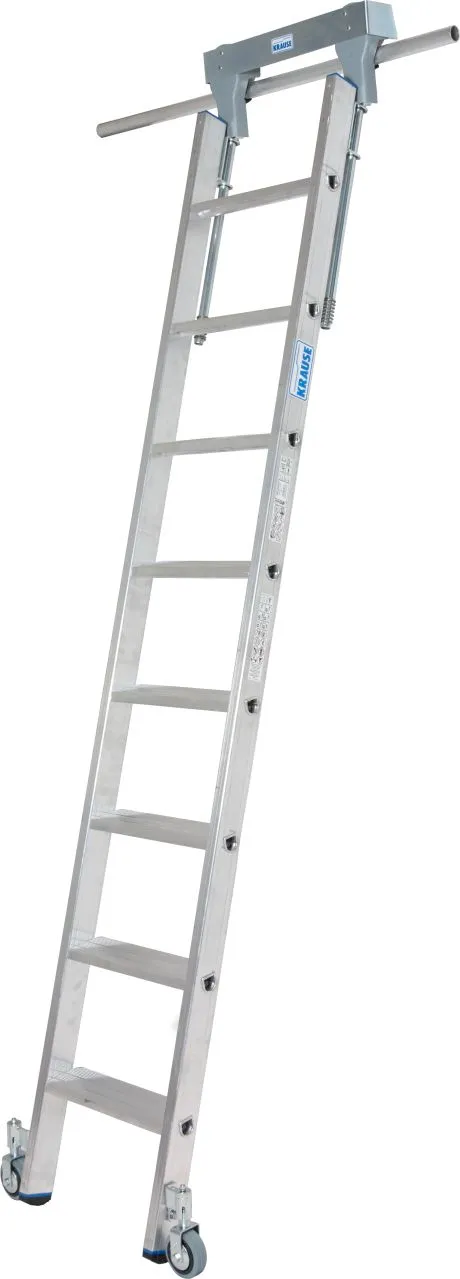 Krause STABILO Stufen-RegalLeiter Rundrohr-Schienenanlage 1x8 Stufen