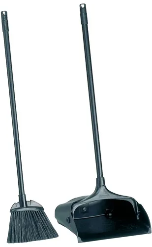 Standmüllschaufel Stiel m.Schaufel u.Besen schwarz RUBBERMAID