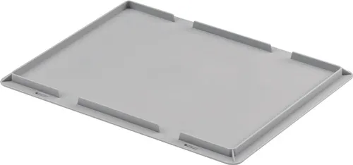 Auflagedeckel L400xB300mm hellgrau PP f.Beh.400x300mm UNISTA