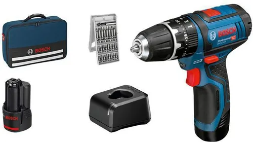 Bosch Akku-Schlagbohrschrauber GSB 12V-15 Kap.2Ah Schlagzahl19500 1/min m.2Akkus