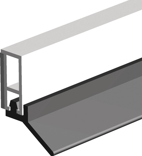 Abdichtungsschiene PTS-UL-ZK L.2100mm B.6mm selbstkl.Ku.blk weiß