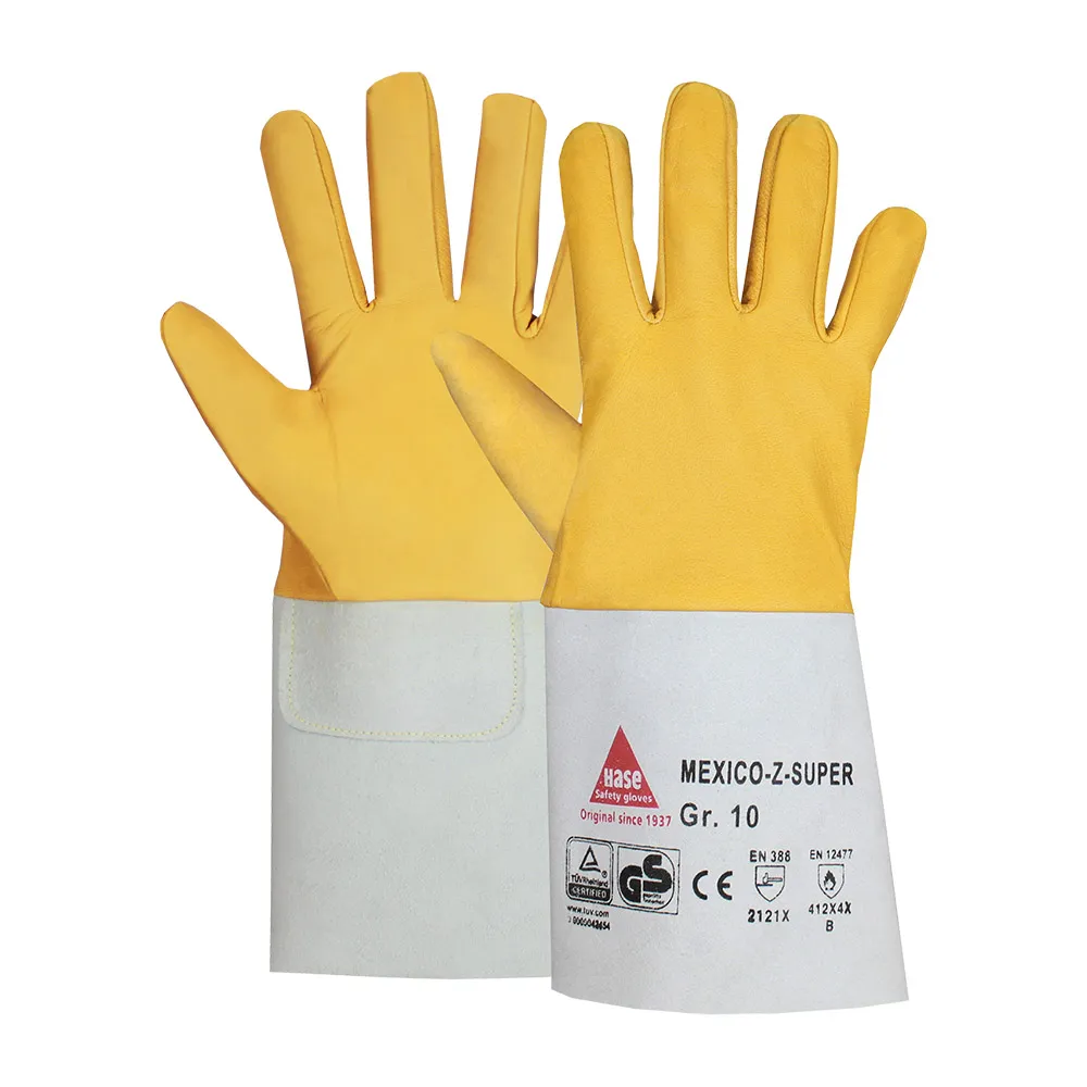 HASE Schweißerschutzhandschuh MEXICO-Z-SUPER lang gelb/grau (403800)