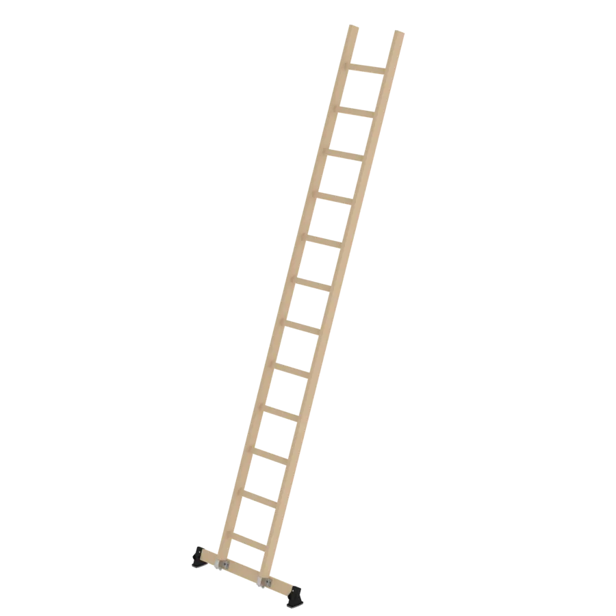 MUNK Sprossen-Anlegeleiter Holz nivello®-Traverse