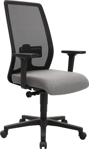 Bürodrehstuhl Synchr.-M.hellgrau/schwarz 430-540mm m.Lehnen Trgf.110kg TOPSTAR