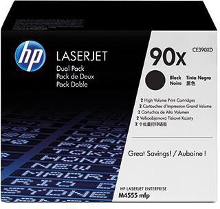 HP Toner CE390XD 90X 24.000Seiten schwarz 2 St./Pack.