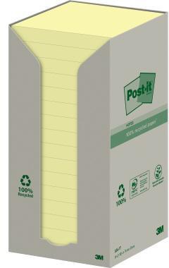 Post-it Haftnotiz Recycling Notes 654-1T 76x76mm ge 16St