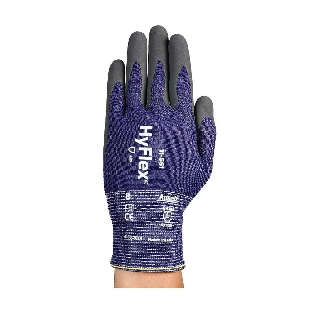 ANSELL Schnittschutzhandschuh HYFLEX blau (11-561)