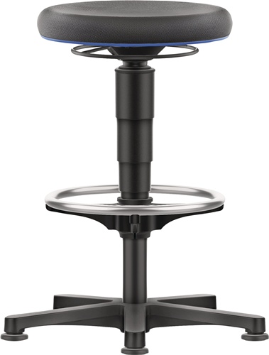 Drehhocker Bodengleiter u.Fußring Supertec schwarz