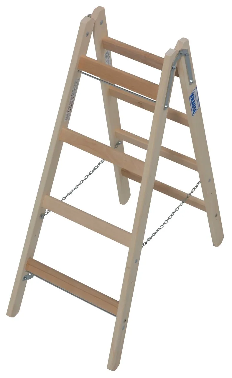 Krause STABILO Sprossen-DoppelLeiter Holz