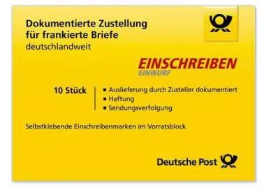 Briefmarke Einschreiben/Einwurf national 10St.